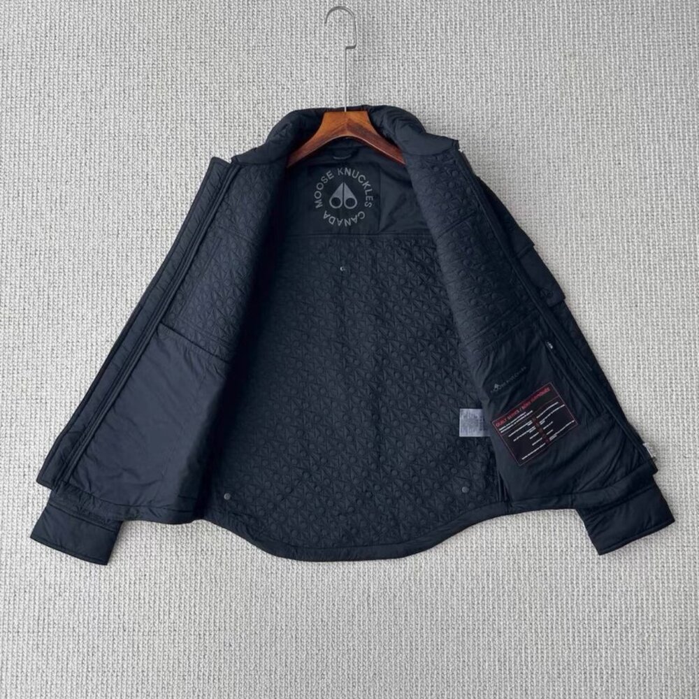 Moose Knuckles Charcoal Jacket with Fur Hood - Picture 3 of 5